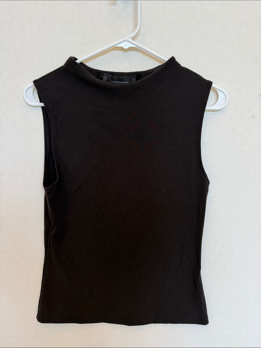 White House Black Market Black Sleeveless Mock Neck Tank